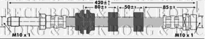BORG & BECK bbh6146 -  Тормозной шланг